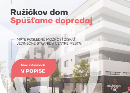 Posledná možnosť získať jedinečné bývanie v centre mesta
