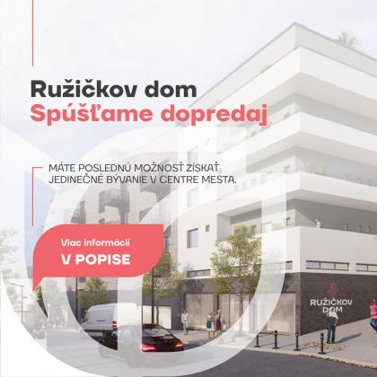 Posledná možnosť získať jedinečné bývanie v centre mesta Posledná možnosť získať jedinečné bývanie v centre mesta