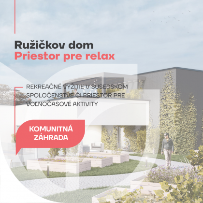 Komunitná záhrada, priestor pre relax Komunitná záhrada, priestor pre relax