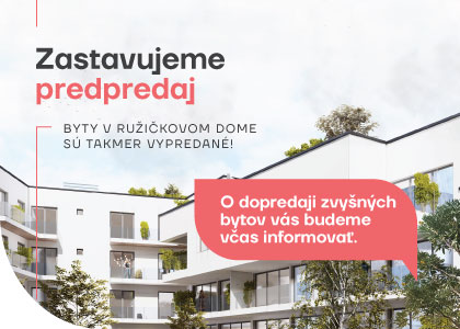 Zastavujeme predpredaj: Byty v Ružičkovom dome sú takmer vypredané! Zastavujeme predpredaj: Byty v Ružičkovom dome sú takmer vypredané!